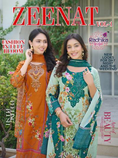 ZEENAT VOL 1 BY RADHIKA DESIGNER COTTON SALWAR SUIT WHOLESALER IN INDIA